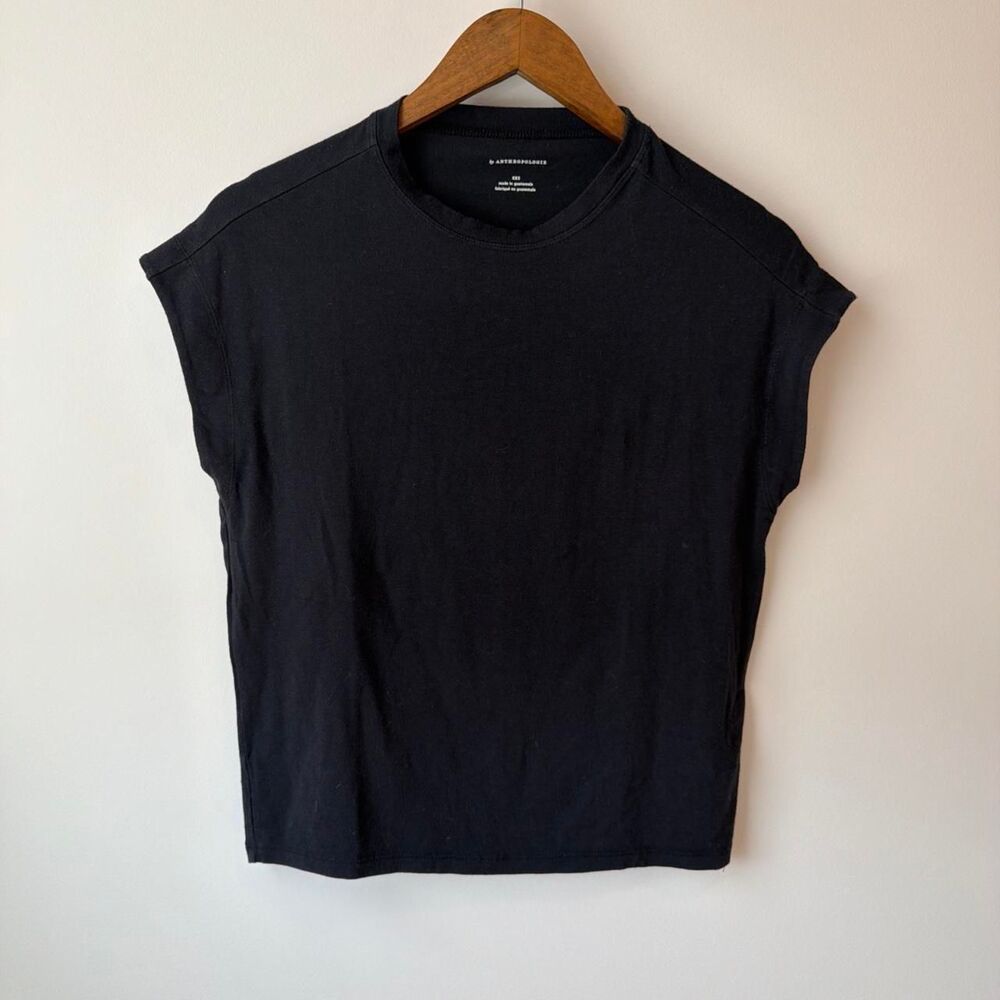 Anthropologie Women's Black Crop-top